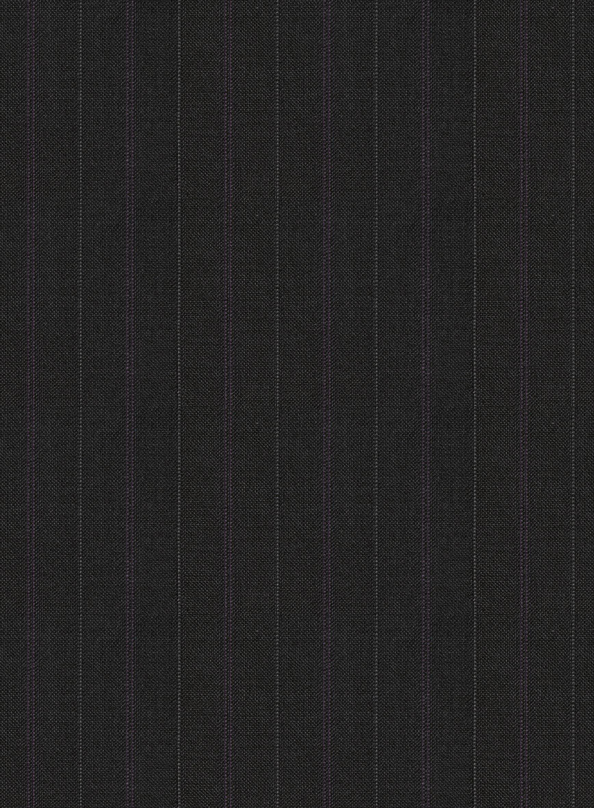 Scabal Cosmopolitan Stripe Iriya Black Wool Jacket - Image 2