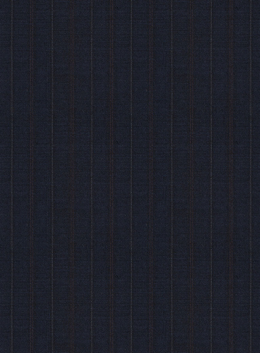 Scabal Cosmopolitan Stripe Tade Blue Wool Suit - Image 5