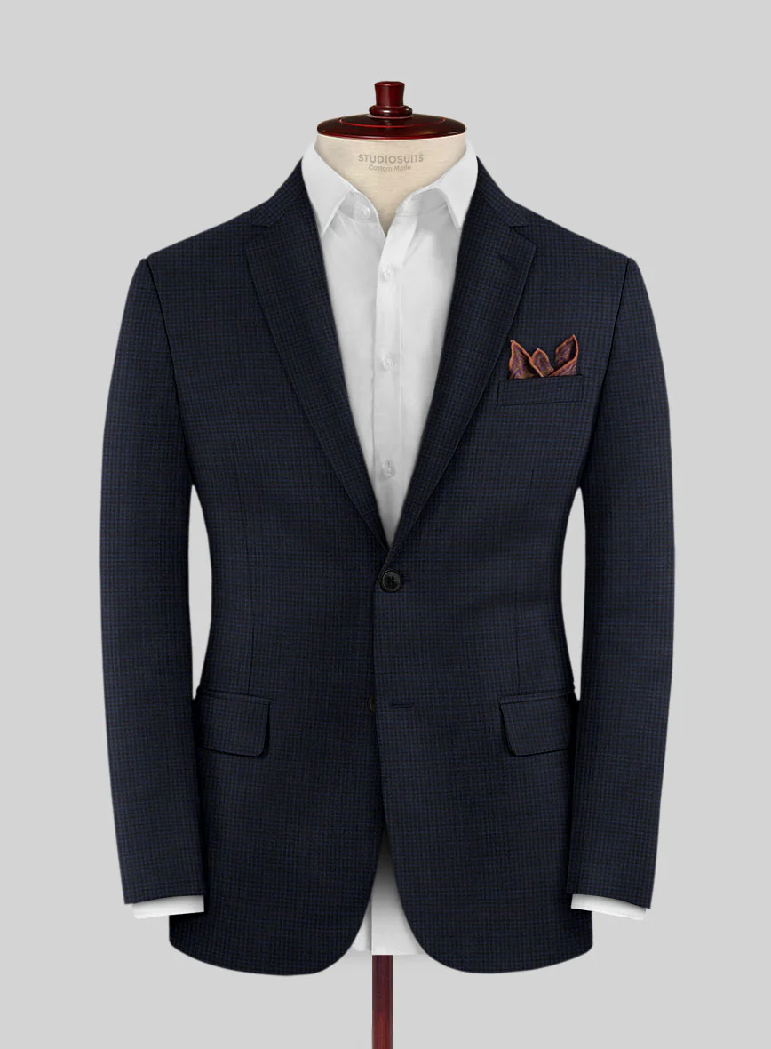 Scabal Cosmopolitan Varlli Blue Wool Jacket