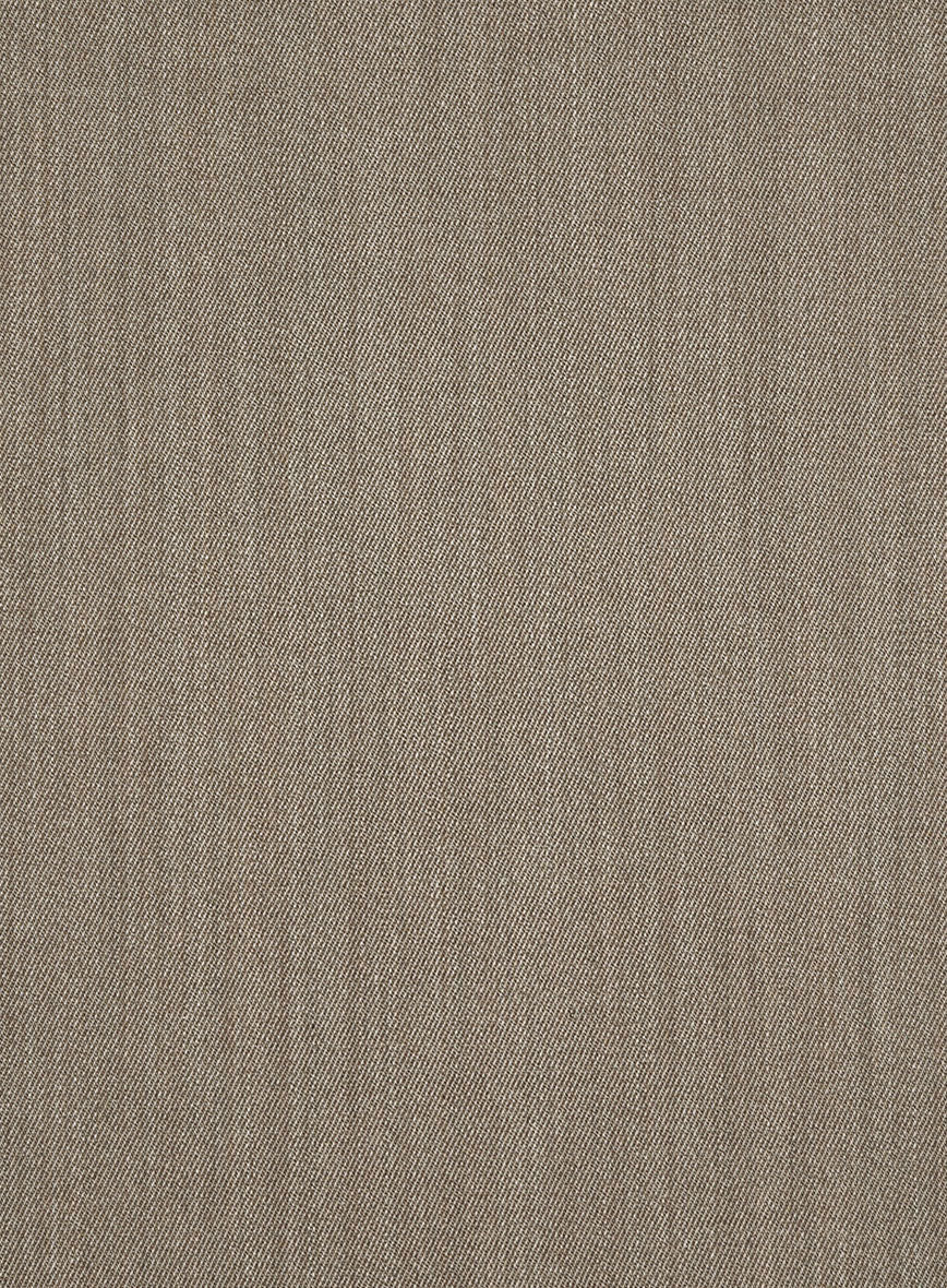 Scabal Crude Brown Wool Pants - Image 3