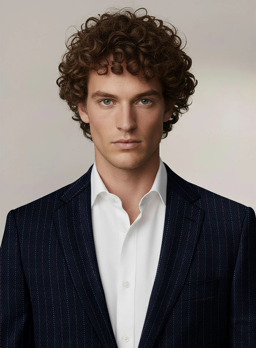 Scabal Dali Chamberlain Herringbone Wool Cashmere Suit - Image 5