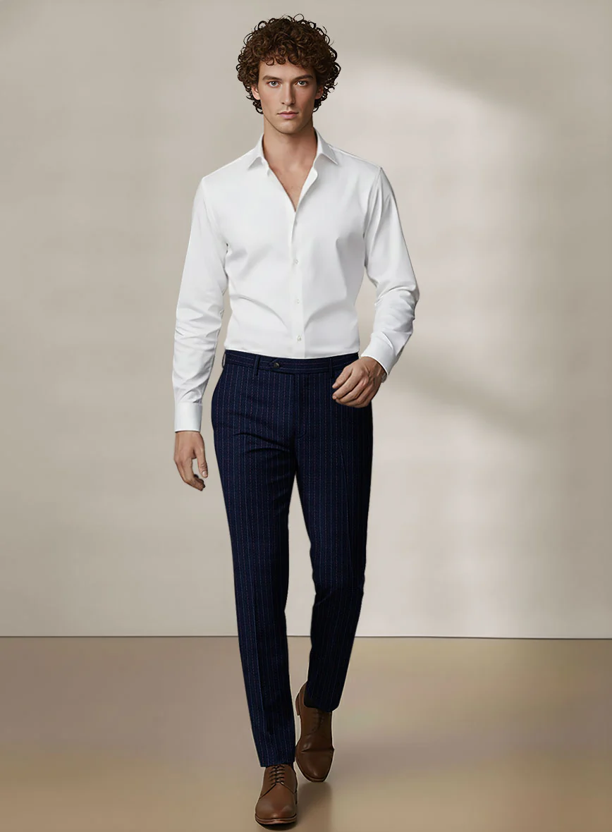 Scabal Dali Chamberlain Herringbone Wool Cashmere Pants - Image 3