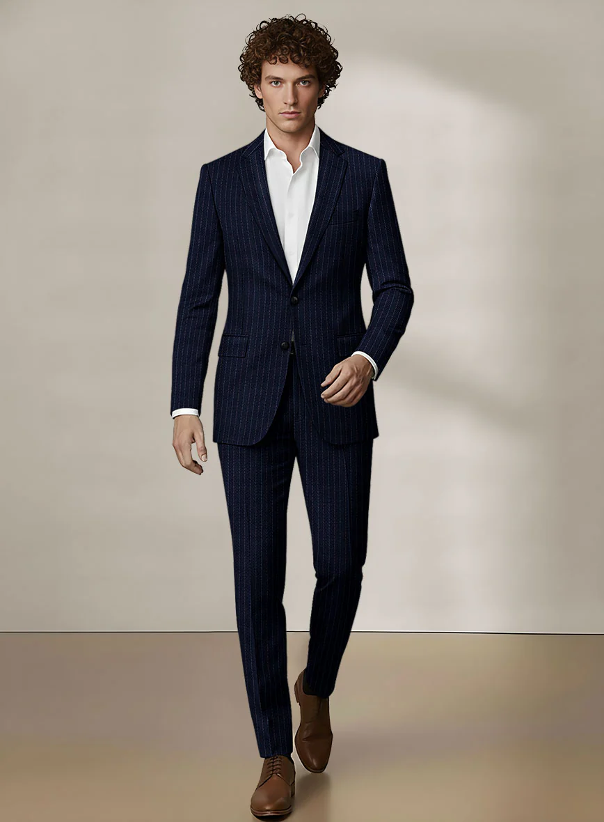 Scabal Dali Chamberlain Herringbone Wool Cashmere Suit