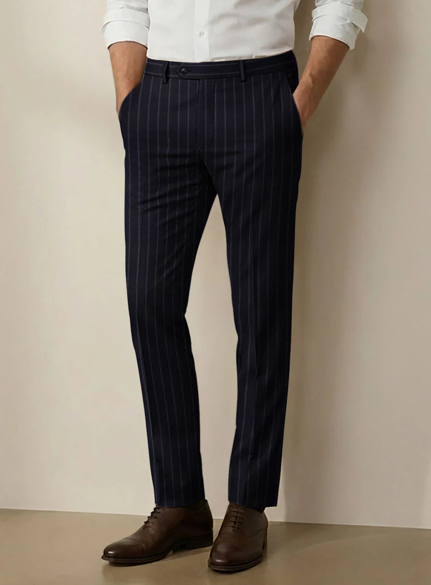 Scabal Dali Godiva Herringbone Wool Cashmere Pants