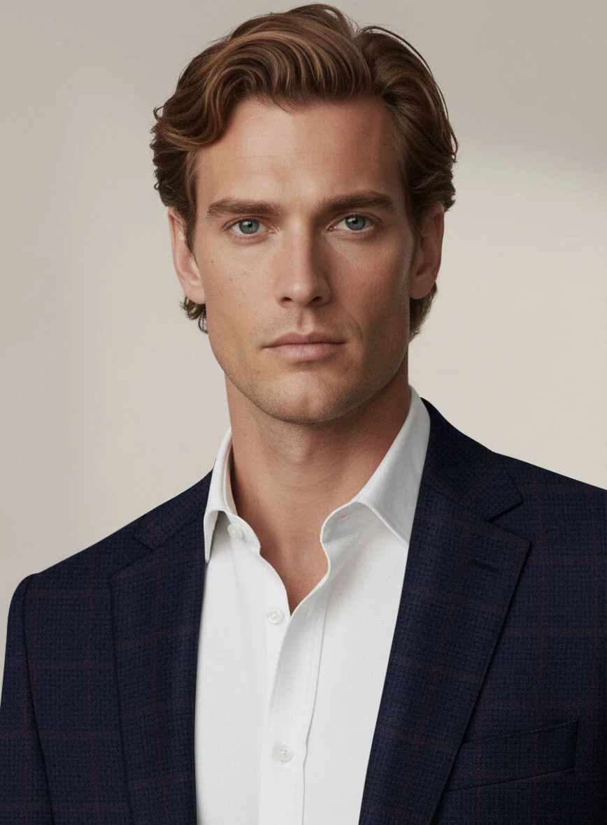 Scabal Dali Heraldic Weave Wool Cashmere Suit - Image 5