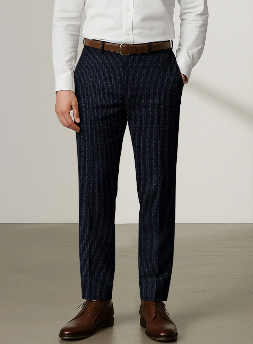 Scabal Dali Mouline Motif Wool Cashmere Pants