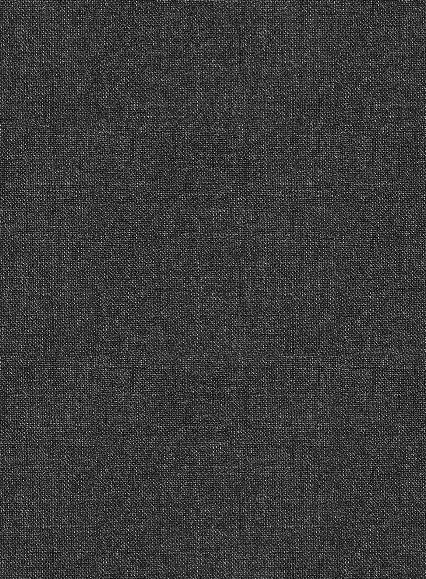 Scabal Dark Charcoal Wool Pants - Image 3