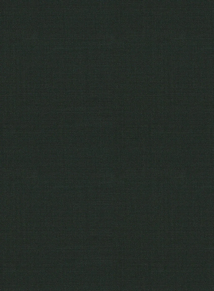 Scabal Dark Green Wool Pants - Image 3