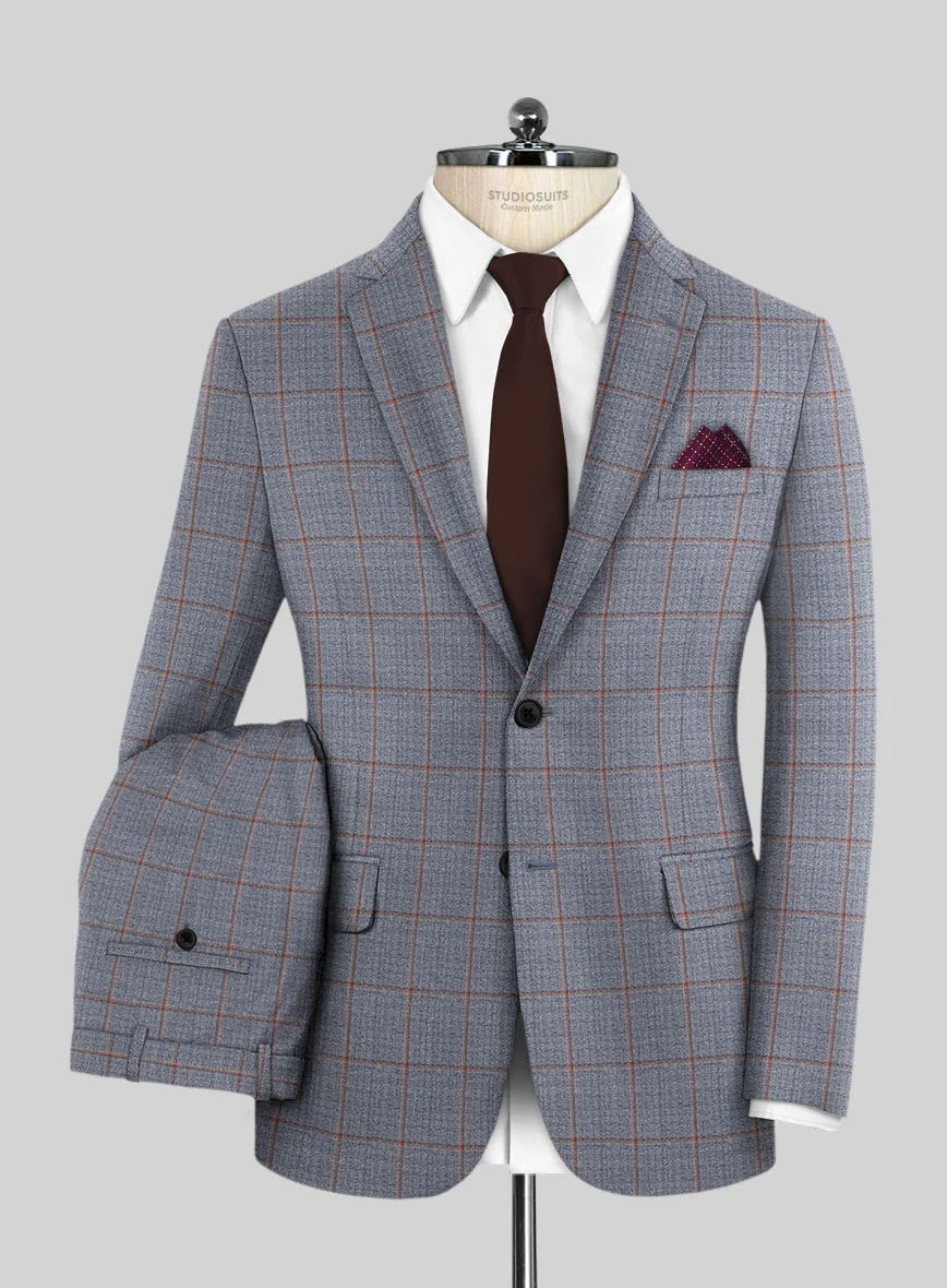 Scabal Dusk Blue Wool Suit