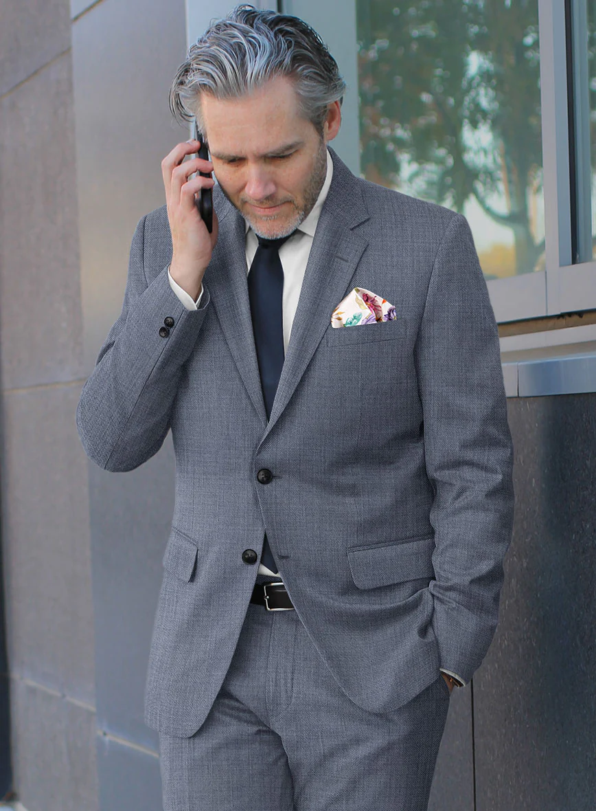 Scabal Eandi Twill Blue Wool Suit - Image 4