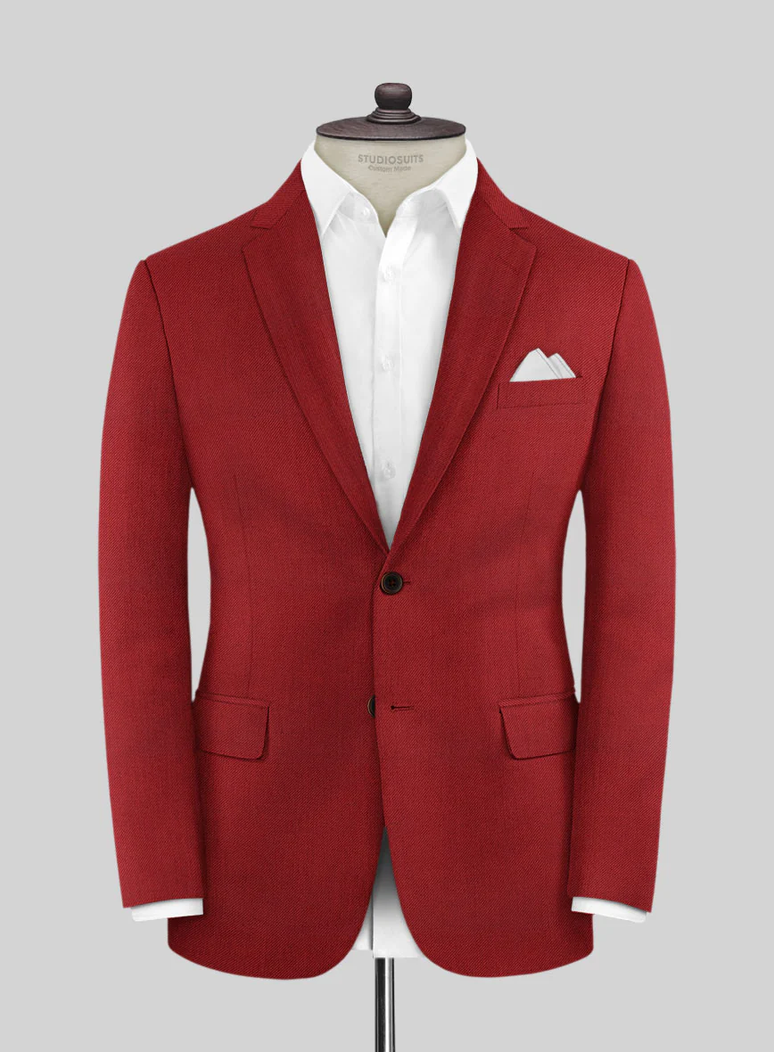 Scabal Ed Red Wool Suit - Image 4