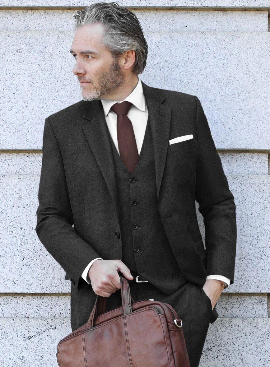 Scabal Ferbi Dark Gray Wool Jacket - Image 2