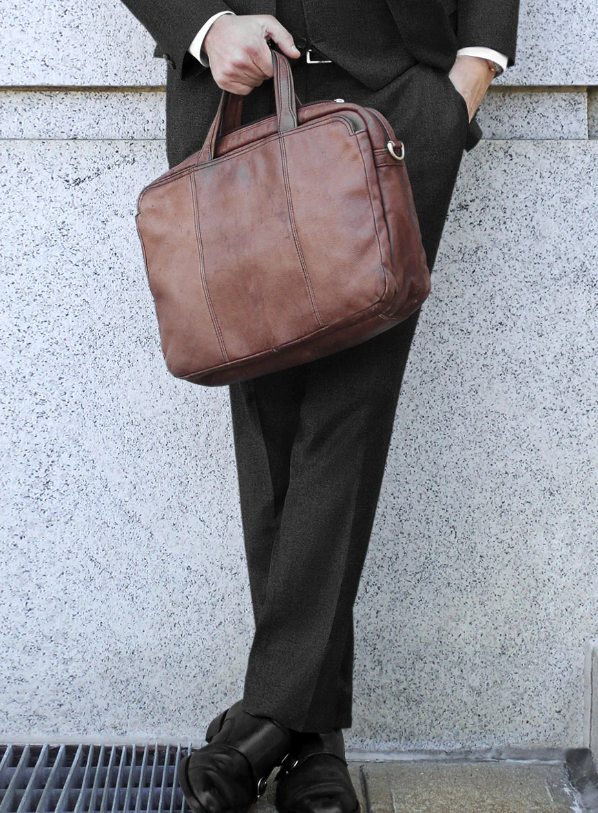 Scabal Ferbi Dark Gray Wool Suit - Image 5