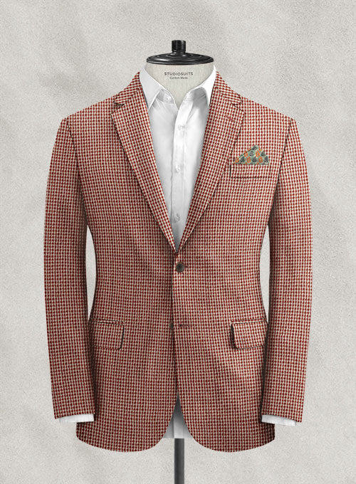 Scabal Gingham Red Seersucker Jacket
