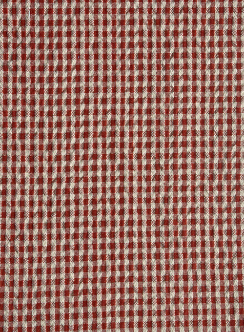 Scabal Gingham Red Seersucker Jacket - Image 2