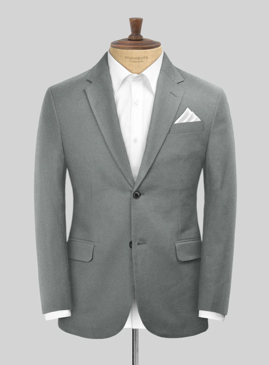 Scabal Gray Cotton Stretch Jacket