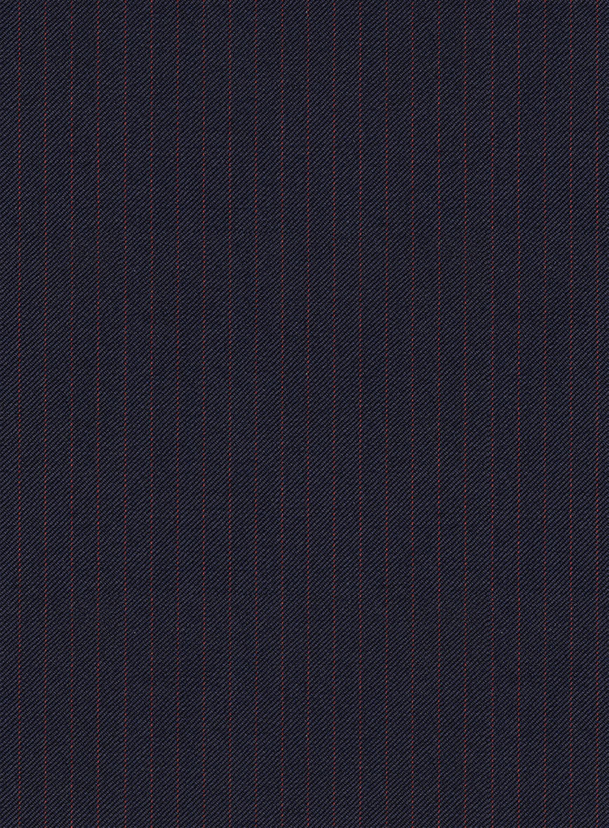 Scabal Hernal Stripe Blue Wool Suit - Image 7