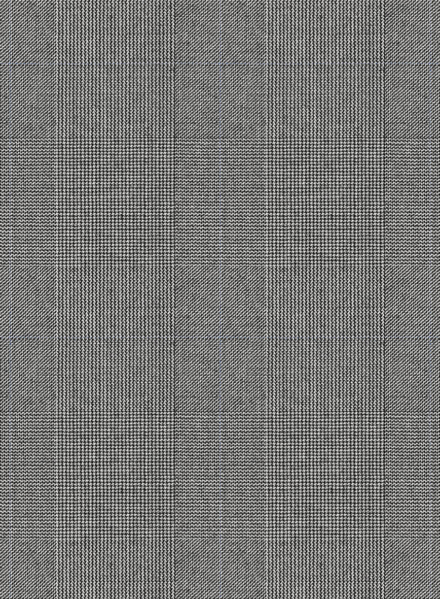 Scabal Hidal Checks Gray Wool Pants - Image 3