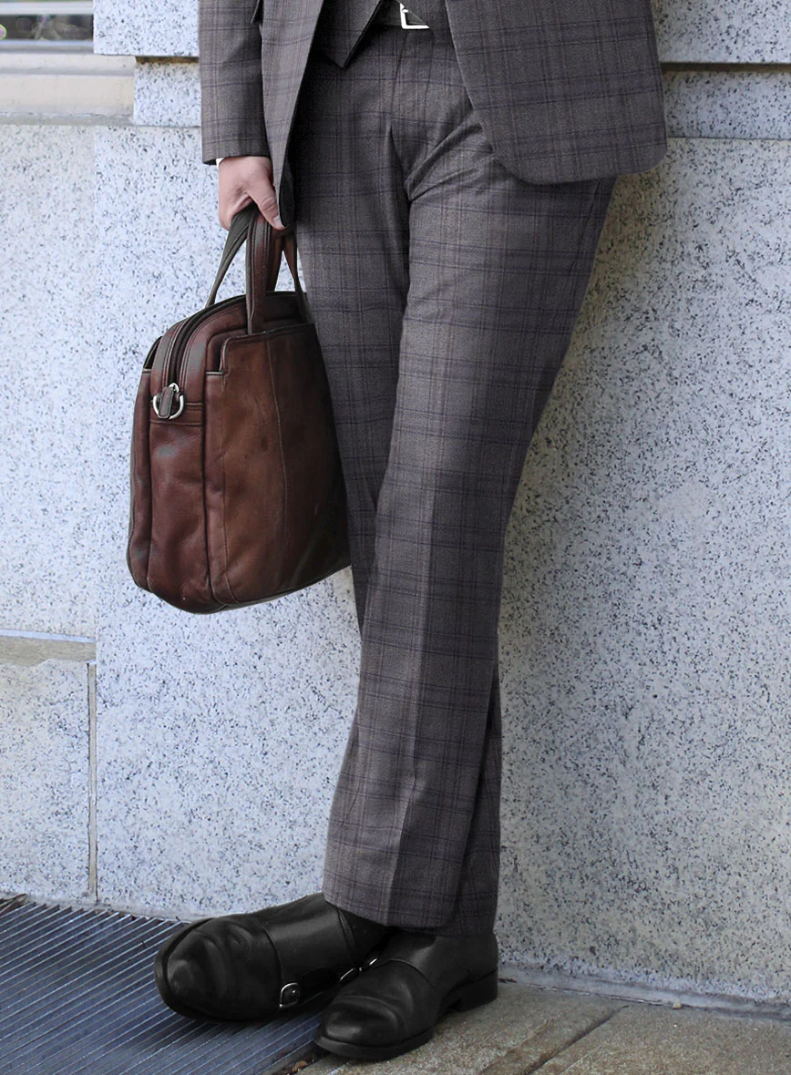 Scabal Bond Blue Wool Pants - Image 2