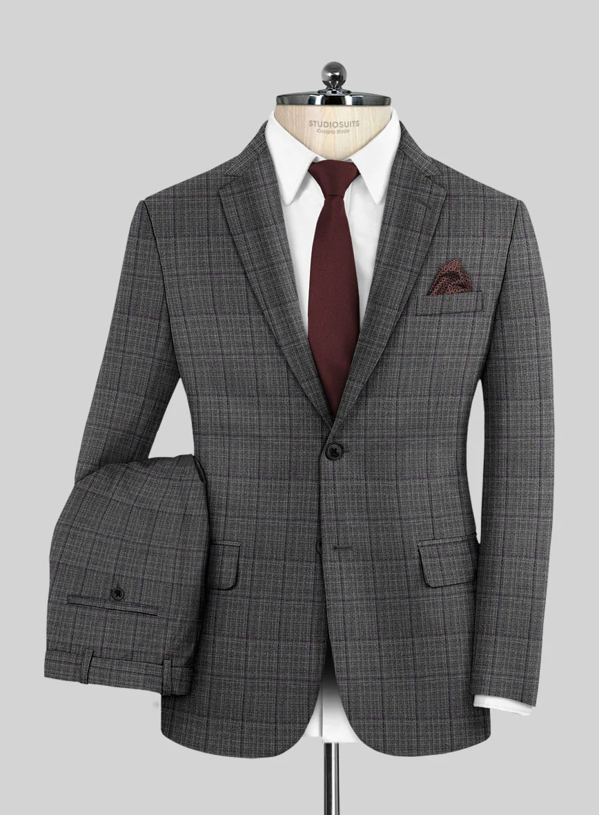 Scabal Dark Gray Wool Suit