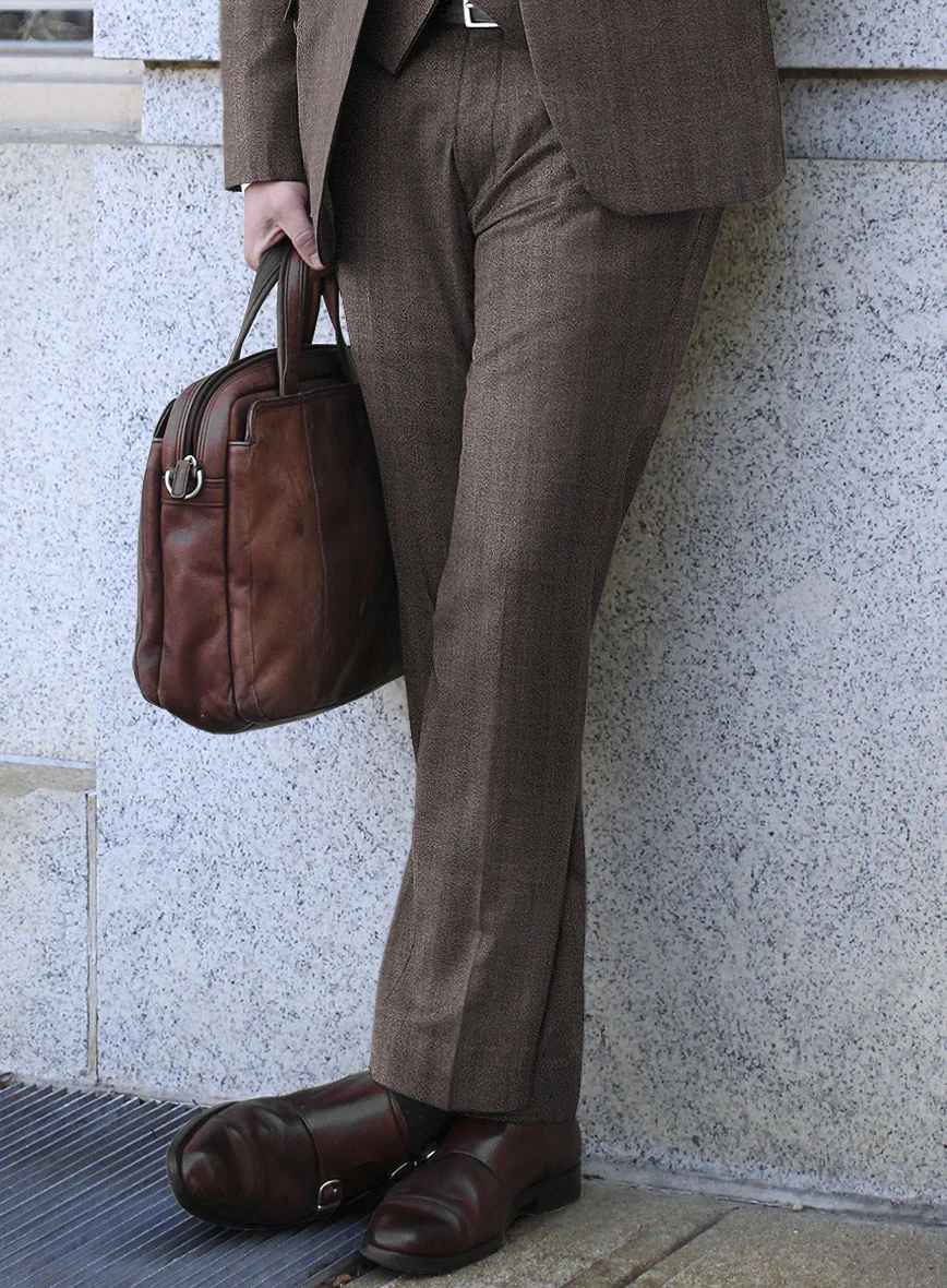 Scabal Mocha Brown Wool Suit - Image 4