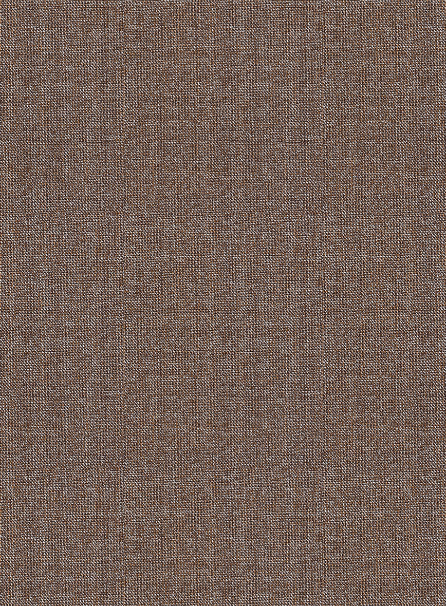 Scabal Walnut Brown Wool Pants - Image 3