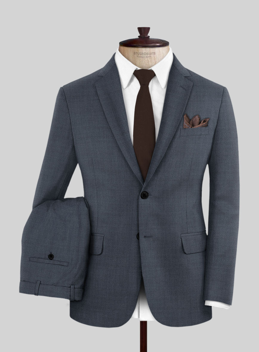 Scabal Isin Twill Blue Wool Suit