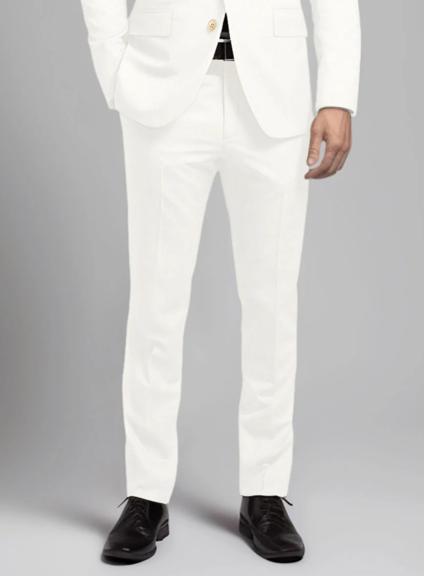 Scabal Ivory Wool Suit - Image 6