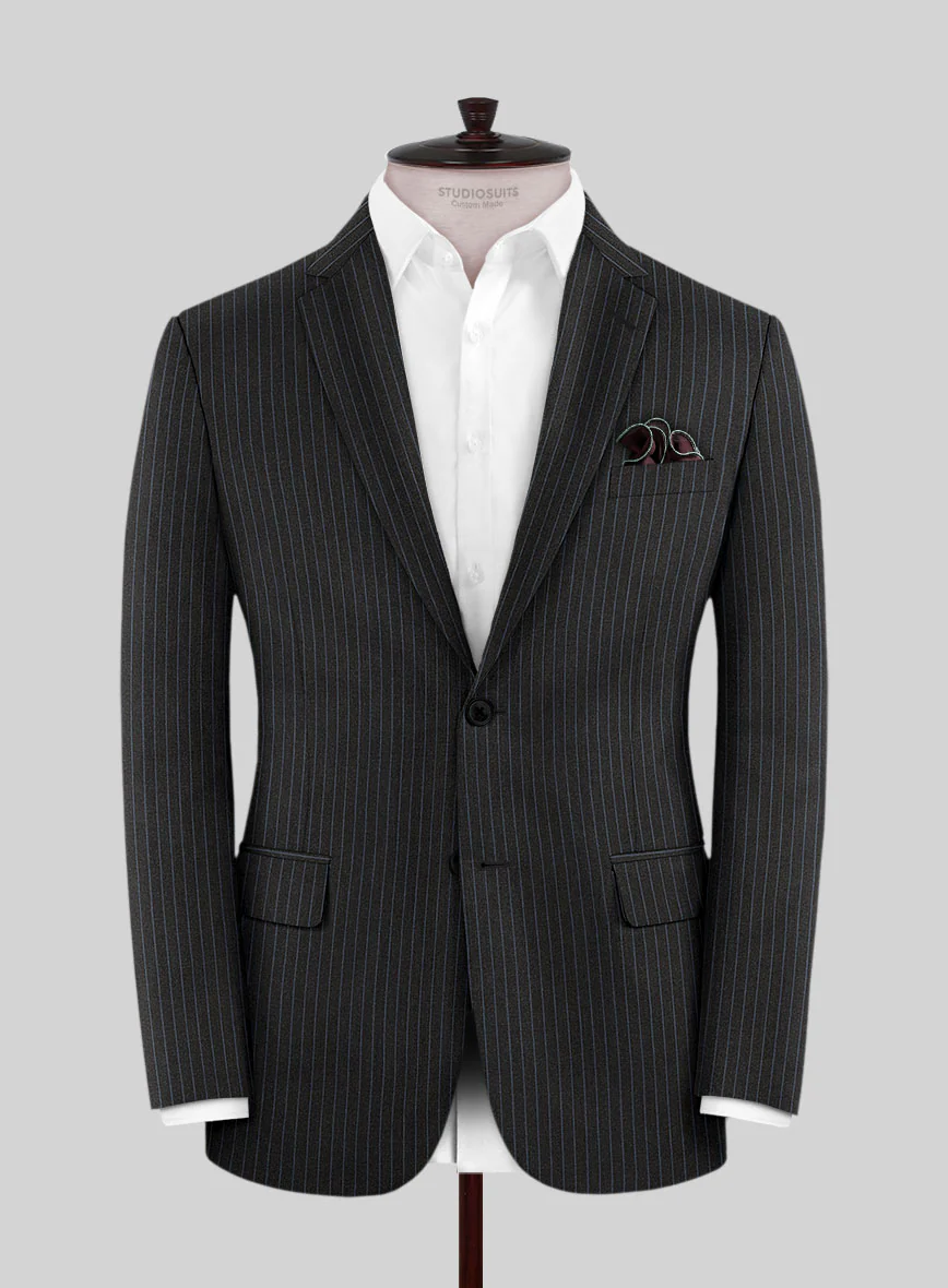 Scabal Jacino Stripe Gray Wool Jacket