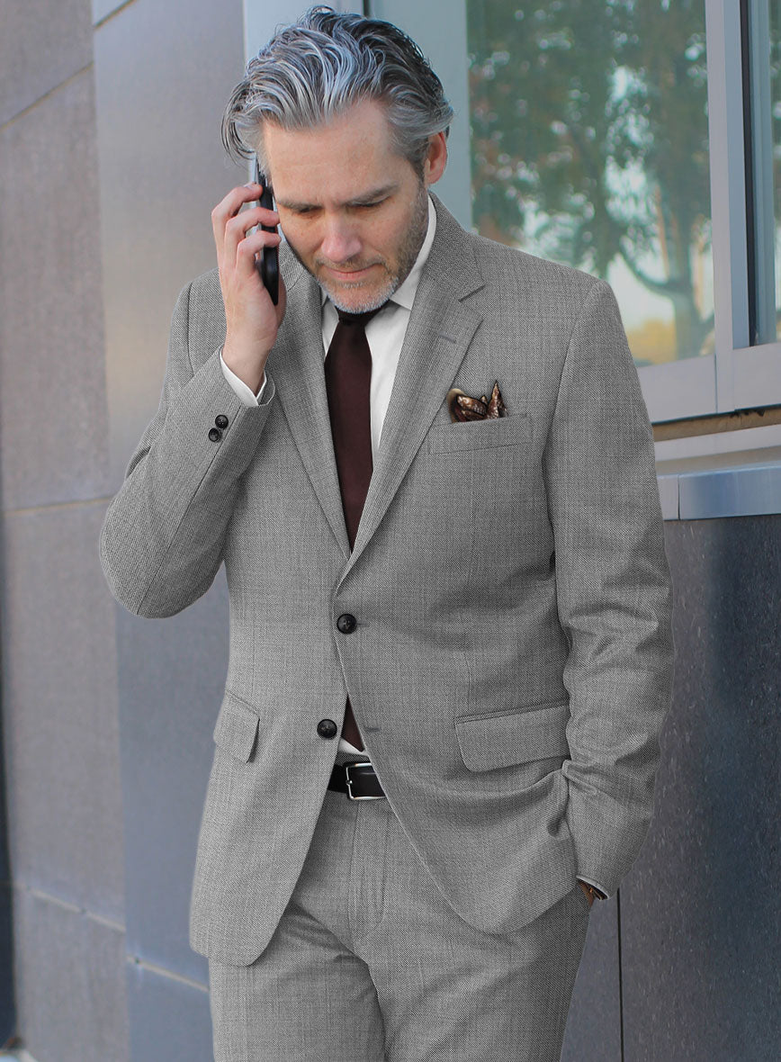 Scabal Jacobi Twill Gray Wool Suit - Image 4