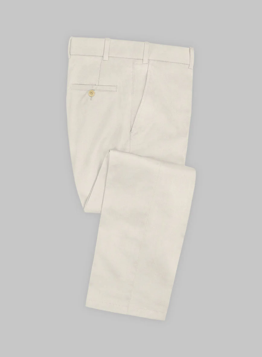 Scabal Light Fawn Cotton Stretch Pants