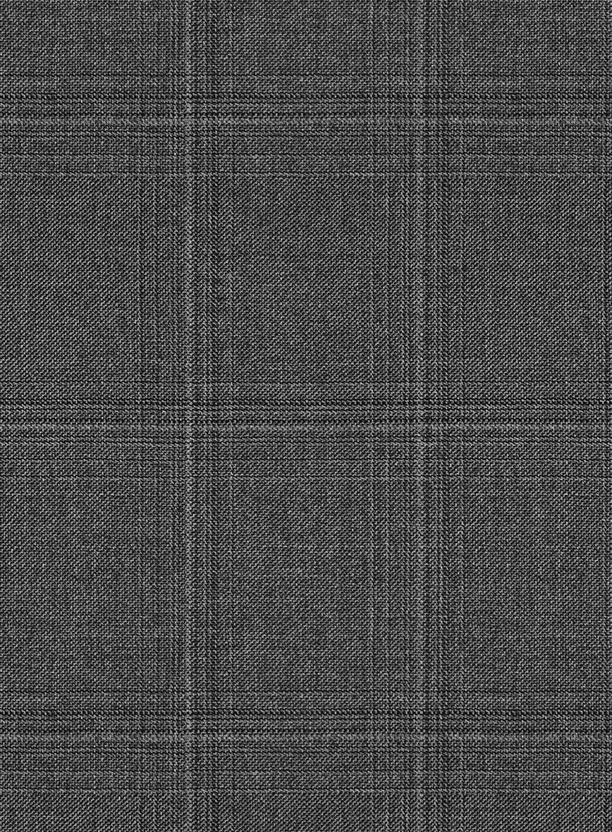 Scabal Lisco Windowpane Gray Wool Jacket - Image 3