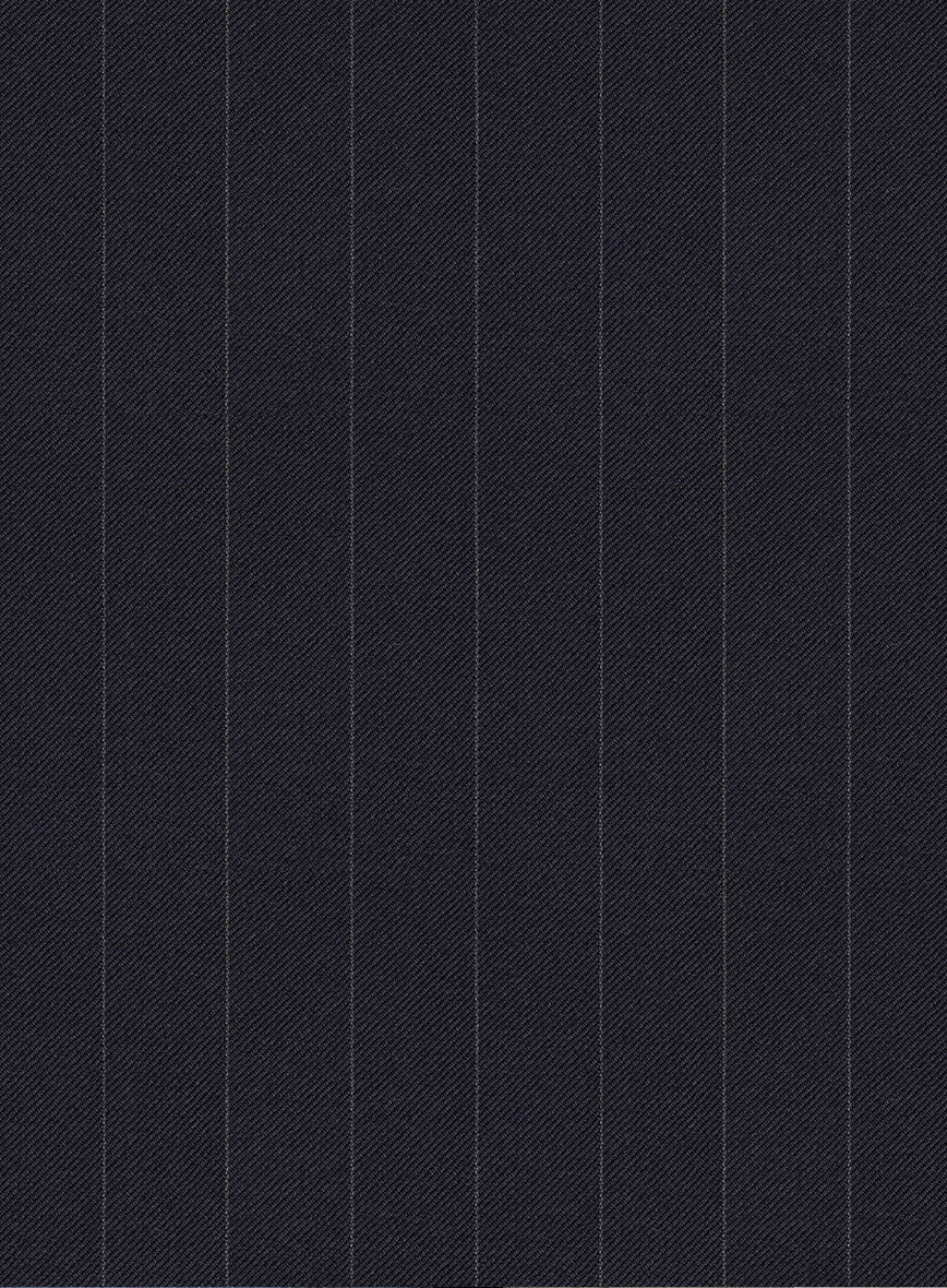 Scabal Lizaro Stripe Blue Wool Pants - Image 3