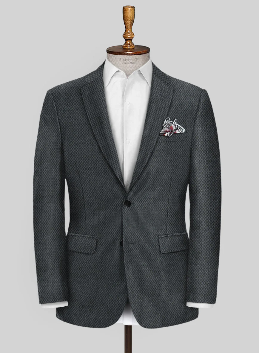 Scabal Londoner Abran Gray Wool Jacket