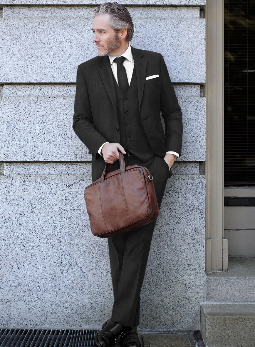 Scabal Londoner Black Wool Suit - Image 2