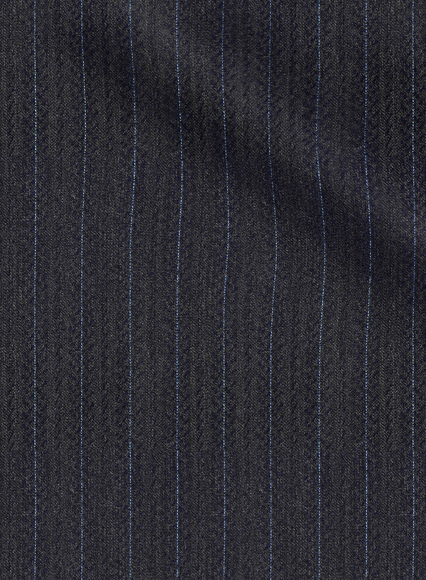 Scabal Londoner Cutina Stripe Blue Wool Suit - Image 6
