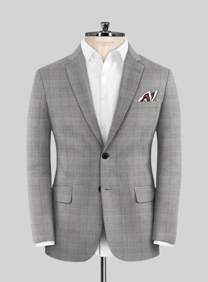 Scabal Londoner Glen Gray Wool Jacket