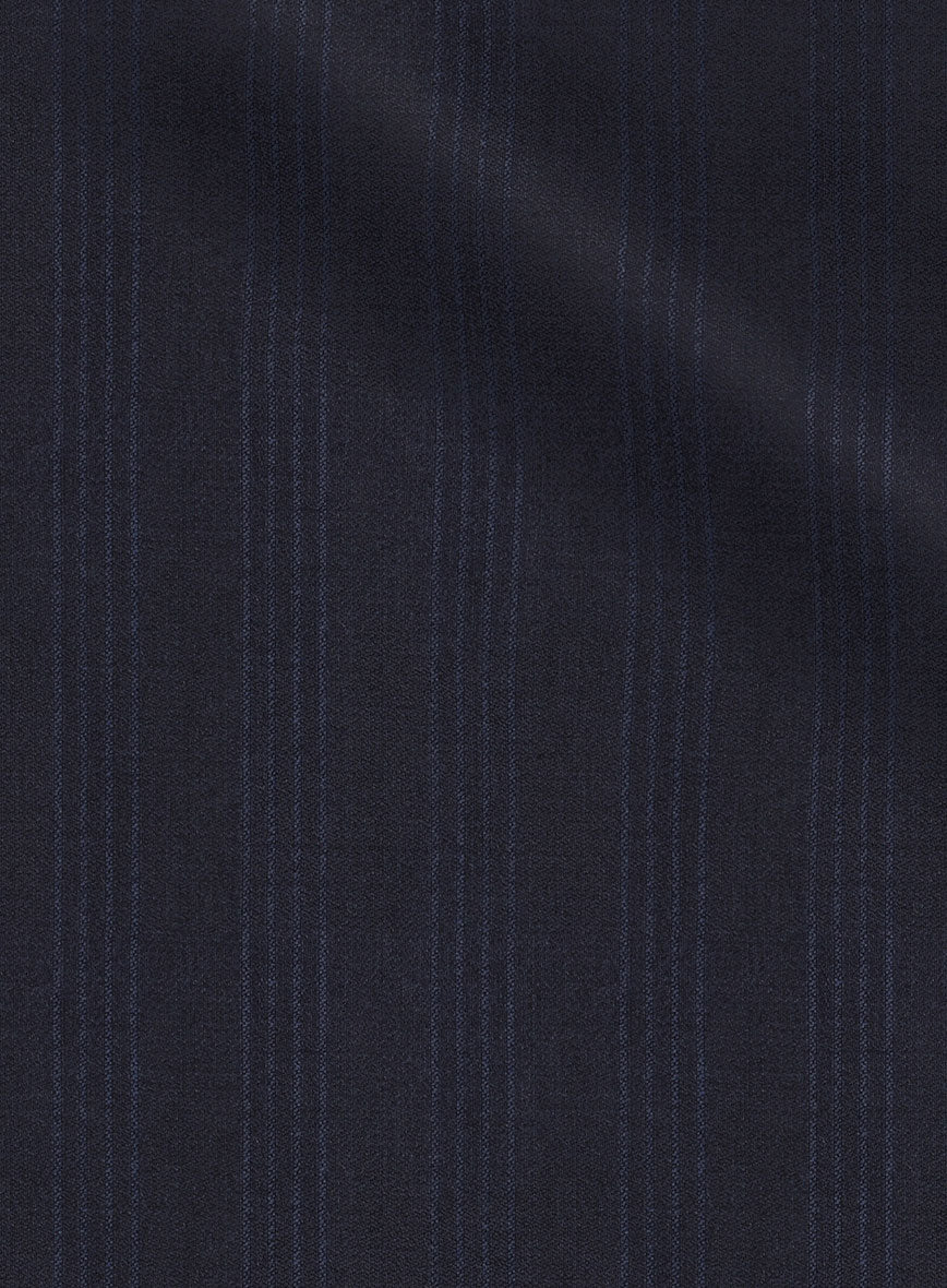 Scabal Londoner Manpa Stripe Blue Wool Suit - Image 6