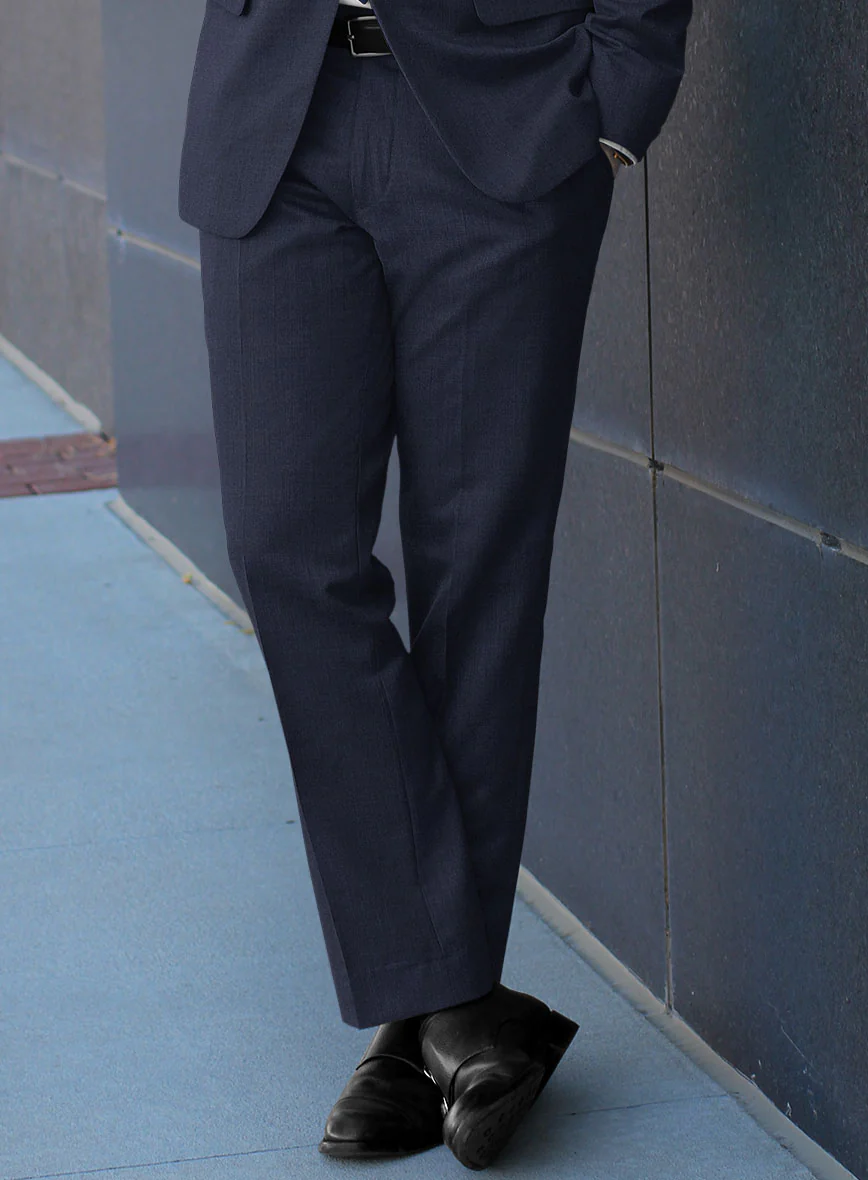 Scabal Londoner Mirage Blue Wool Pants - Image 2