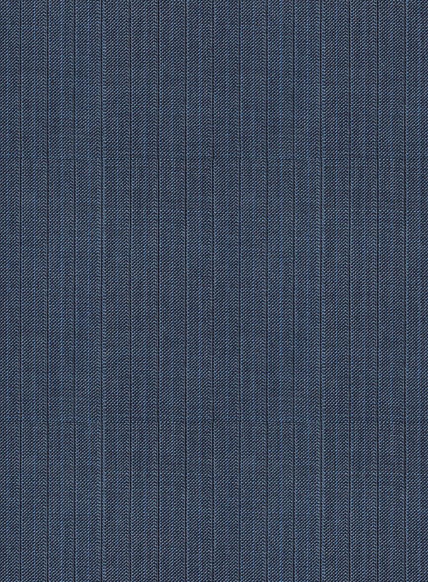 Scabal Londoner Rez Stripe Blue Wool Pants - Image 2