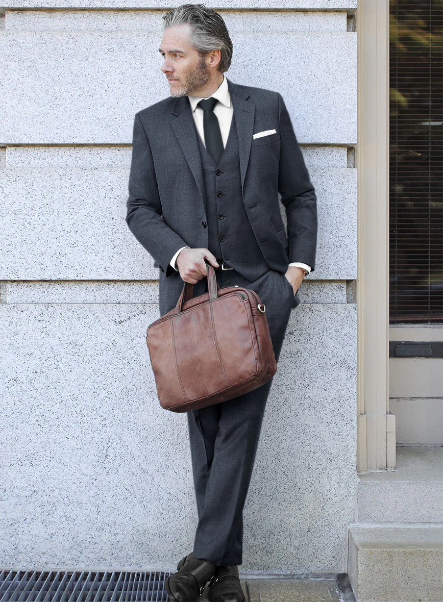 Scabal Londoner Space Blue Wool Suit - Image 2