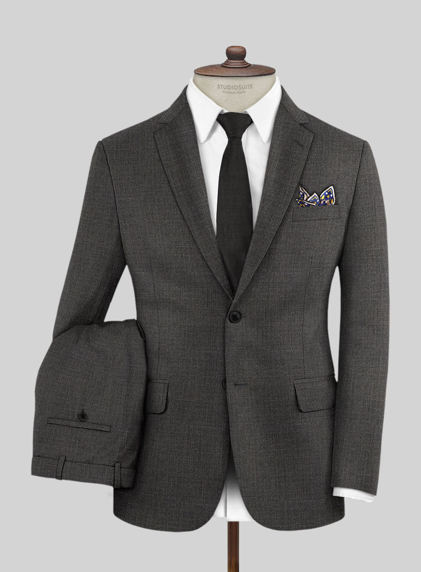 Scabal Londoner Twill Charcoal Wool Suit