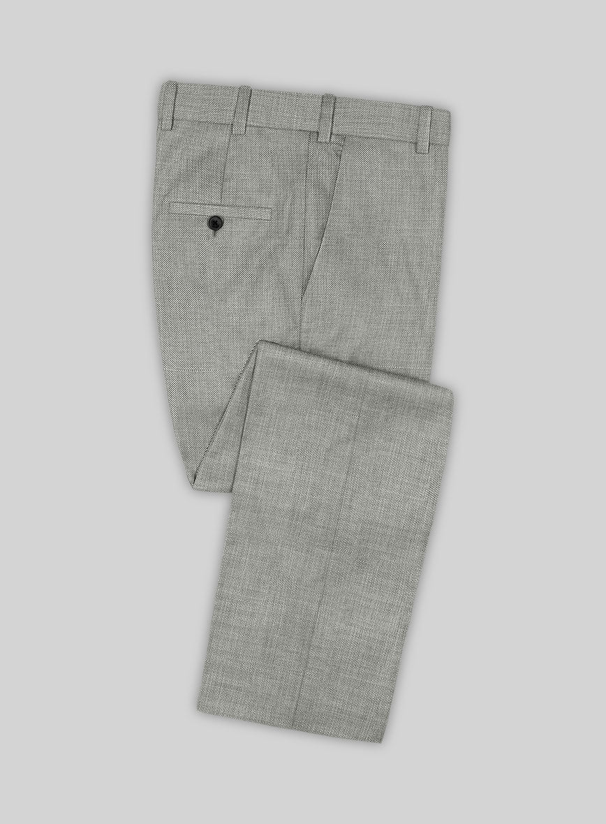 Scabal Londoner Twill Gray Wool Pants