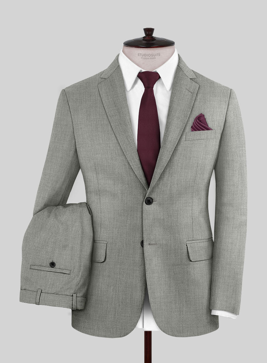 Scabal Londoner Twill Gray Wool Suit