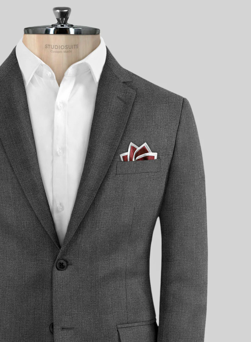 Scabal Manto Checks Gray Wool Suit - Image 4