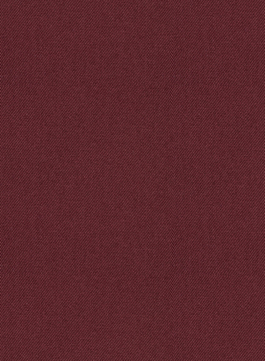 Scabal Maroon Cotton Stretch Suit - Image 4