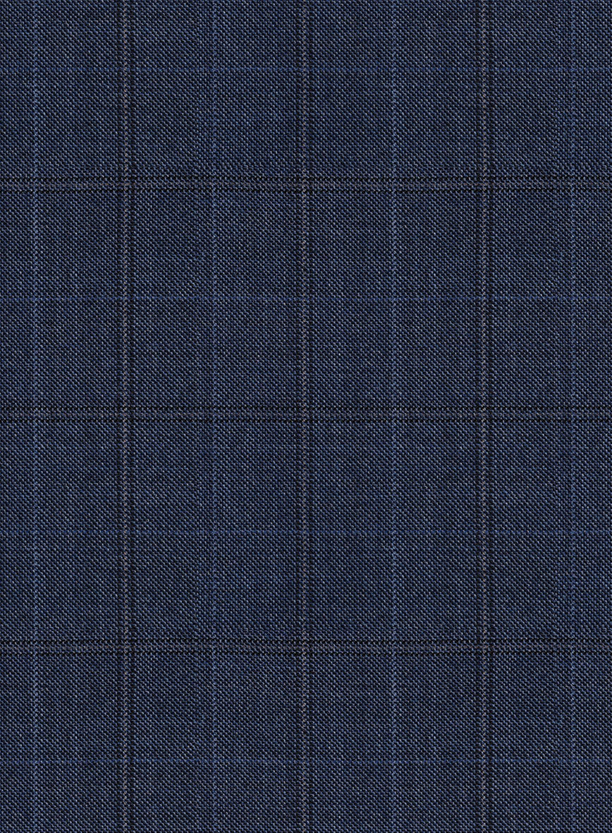 Scabal Mivo Checks Blue Wool Jacket - Image 3