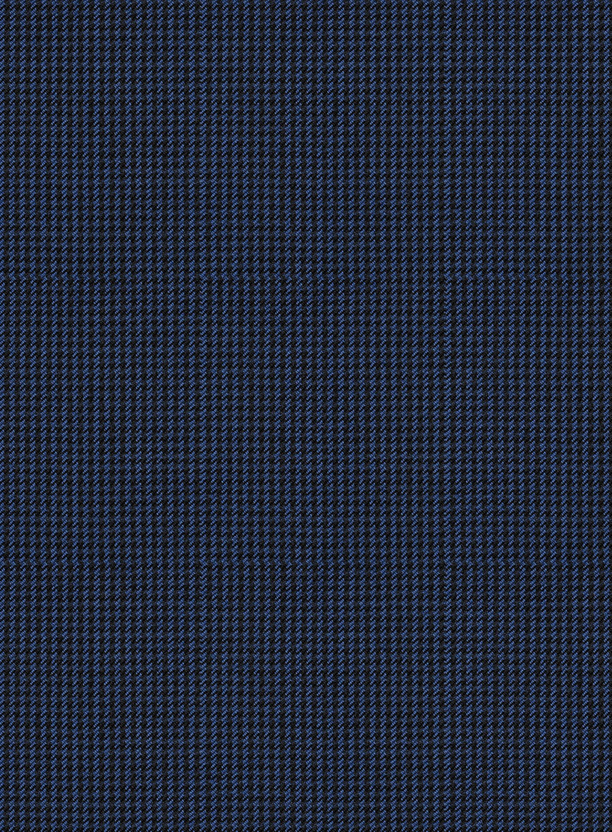 Scabal Omiero Houndstooth Blue Wool Jacket - Image 3