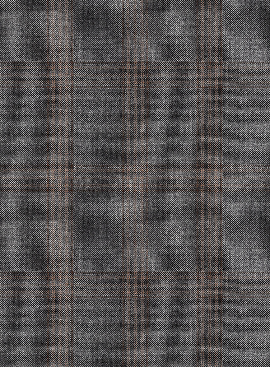 Scabal Oricio Checks Gray Wool Suit - Image 7