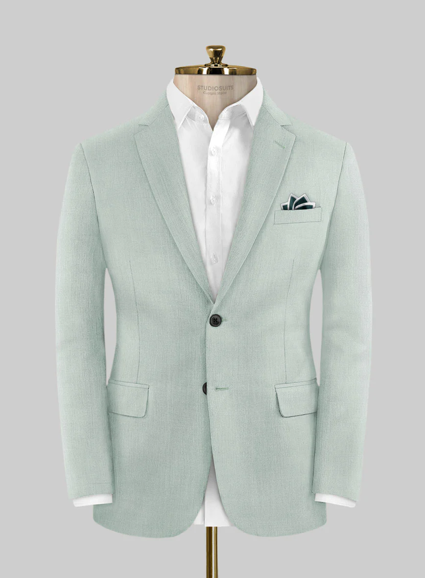 Scabal Pale Green Wool Jacket